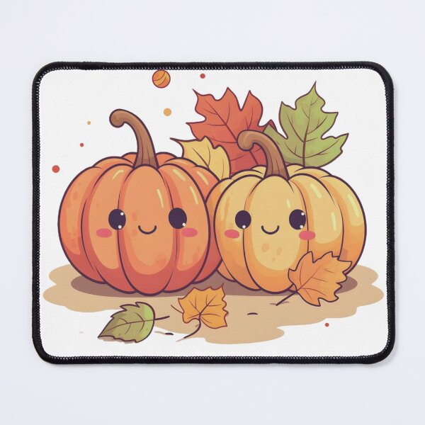Item preview, Whimsical Autumn Pumpkins & Falling Leaves – Cozy Fall Illustration designed and sold by sirenandscript.
