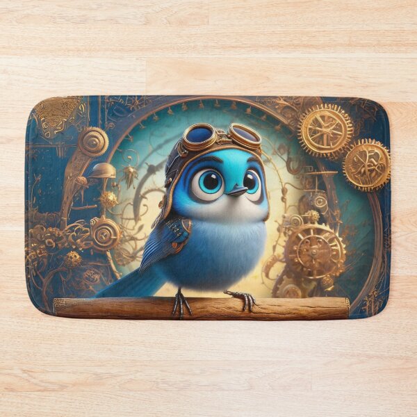 Item preview, Steampunk Blue Tanager designed and sold by Sillytoe.
