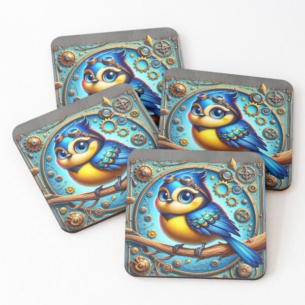 Item preview, Steampunk Blue Tit designed and sold by Sillytoe.