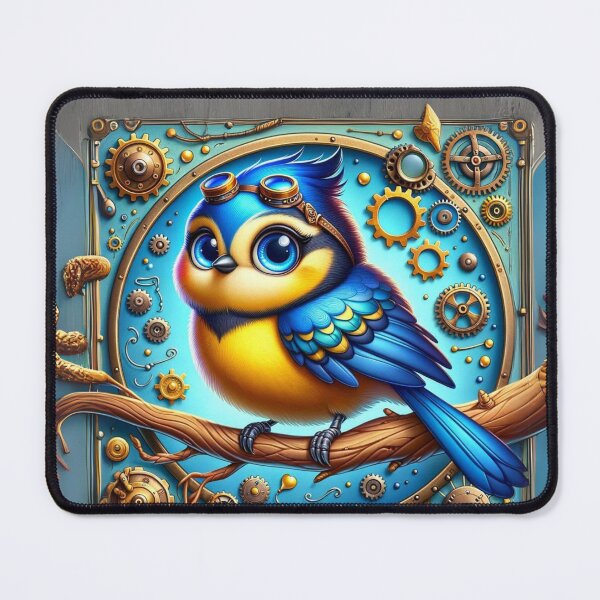 Item preview, Steampunk Blue Tit designed and sold by Sillytoe.