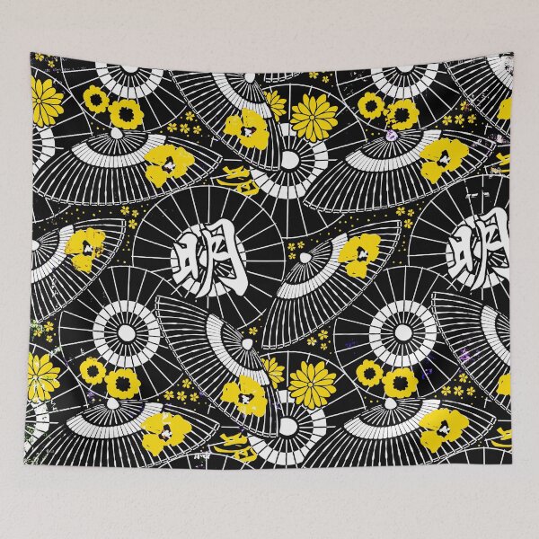 Item preview, Vintage Asian Parasol Pattern With Chic Yellow Flowers designed and sold by DEC02.