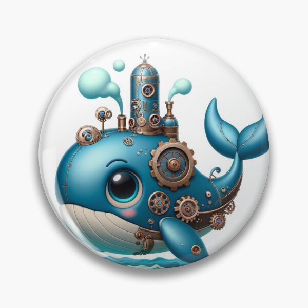 Item preview, Steampunk Blue Whale designed and sold by Sillytoe.