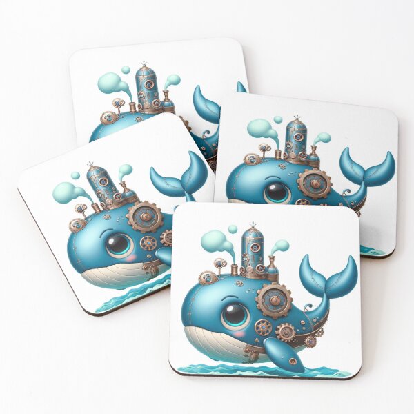 Item preview, Steampunk Blue Whale designed and sold by Sillytoe.
