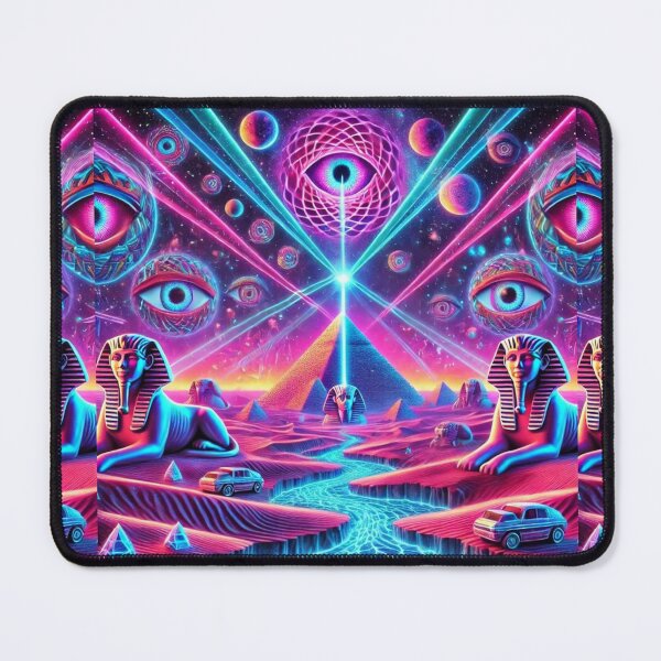 Item preview, "Neon Pyramid Dream – The Infinite Tiling Egyptian Reality" designed and sold by Meta2Physical.