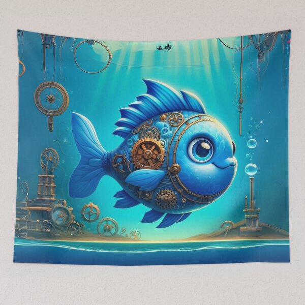 Item preview, Steampunk Bluefish designed and sold by Sillytoe.