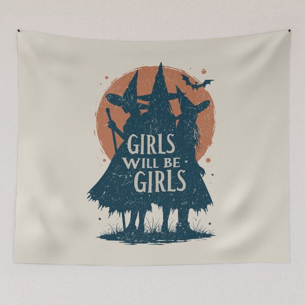 Item preview, Girls Will Be Girls - Cute Funny Halloween Witches designed and sold by Urban-Alien.