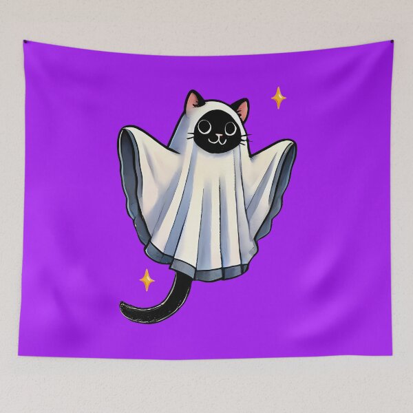 Item preview, Spooky Ghost Cat Boo designed and sold by ZAIKY DREAMS.