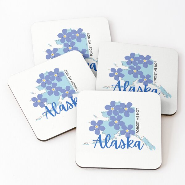 Artikelvorschau, Alaska State Vergissmeinnicht Blumen-T-Shirt Sticker entworfen und verkauft von ThinkNature!.