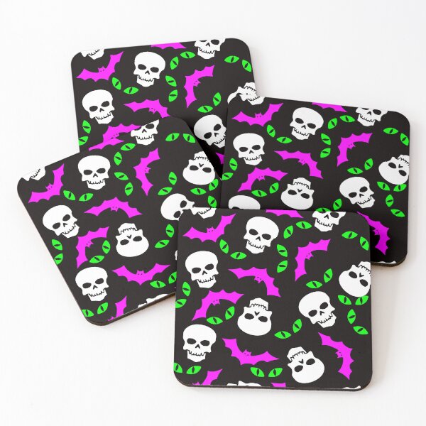 Item preview, Halloween Skulls Bats and Eyes designed and sold by DesignFantazia.
