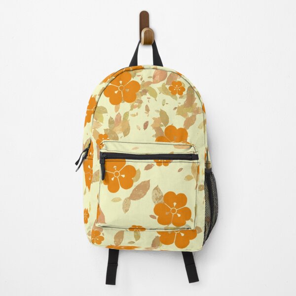 Item preview, A pattern of orange flowers is spread across a white background designed and sold by PWDigitalArt.