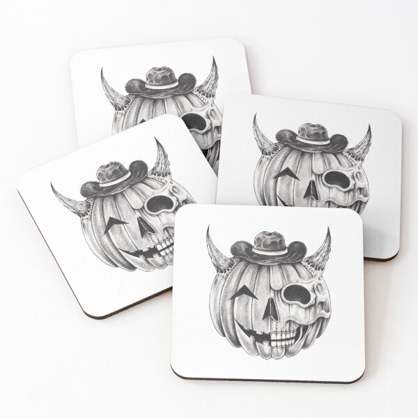 Item preview, Pumpkin demon skull surreal art halloween day. designed and sold by Jiwsurreal.