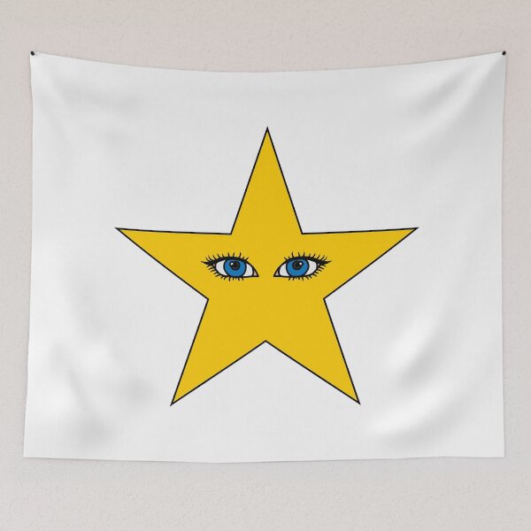 Item preview, STAR, YELLOW STAR WITH BLUE EYES, CUTE YELLOW STAR designed and sold by larissa-myrie.