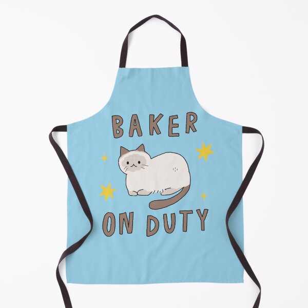 Item preview, Adorable Baker on Duty Bakery Cat with Hand Lettering designed and sold by Pets365.