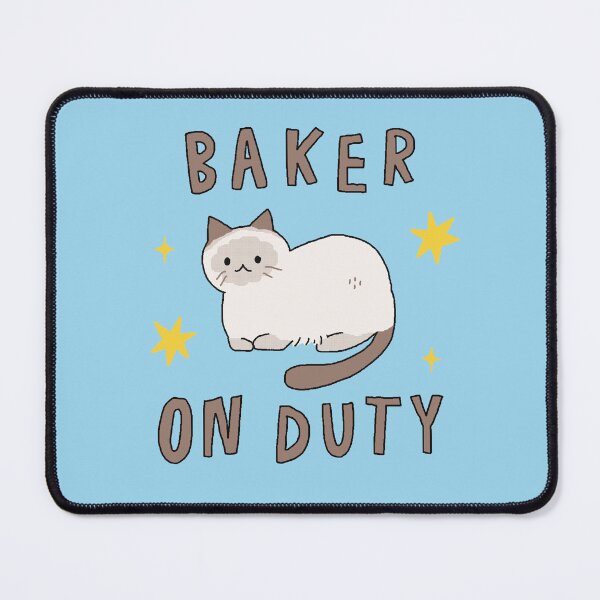 Item preview, Adorable Baker on Duty Bakery Cat with Hand Lettering designed and sold by Pets365.