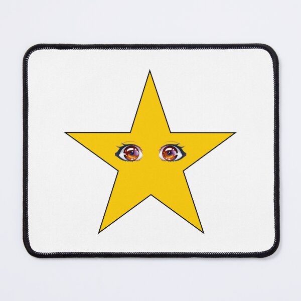 Item preview, STAR, CUTE YELLOW STAR WITH BROWN ANIME EYES designed and sold by larissa-myrie.