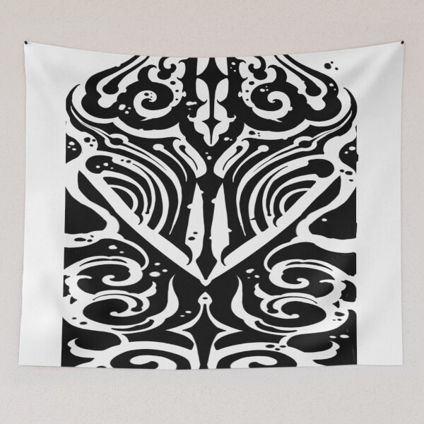 Item preview, Dark tribal suminagashi designed and sold by 7Delamancha.