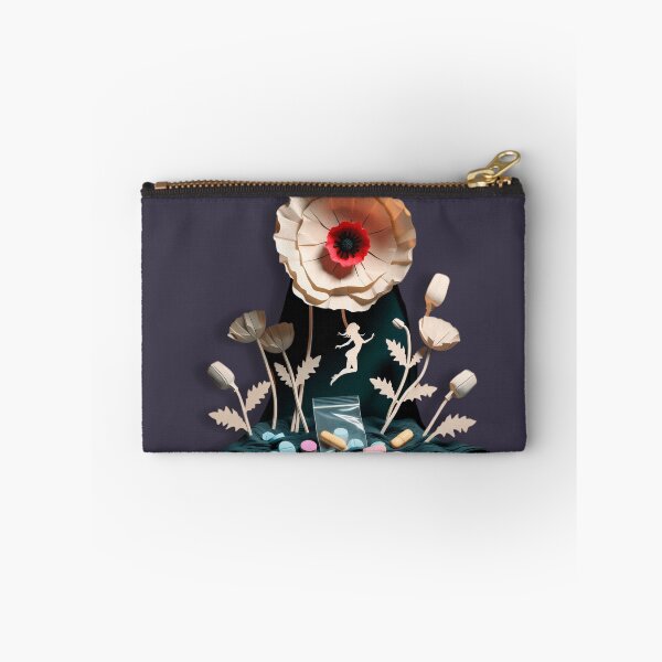 Item preview, Surreal Addiction Horror Poppy Opiate Drugs Floating Pills Poppies Woman designed and sold by SomniferumWars.