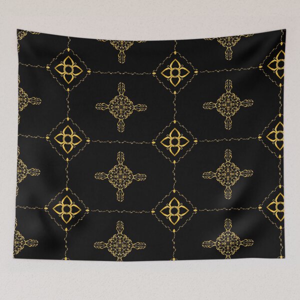 Item preview, Abstract traditional Gold matalic Kanok flower style pattern southeast ethnic pattern designed and sold by ArtsSM1.