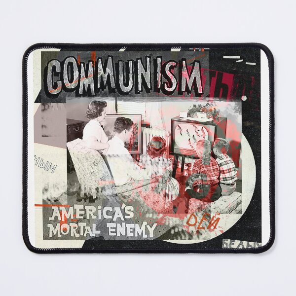 Item preview, Retro red scare cold war poster style Communism Americas Enemy designed and sold by AuroraXGreen.