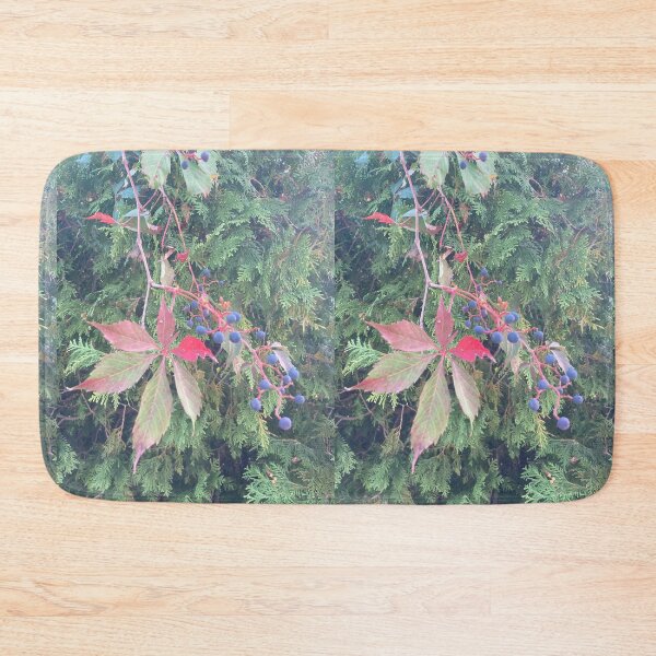 Item preview, Autumn Vine with Berries in front of Evergreens  designed and sold by Amanda1775.