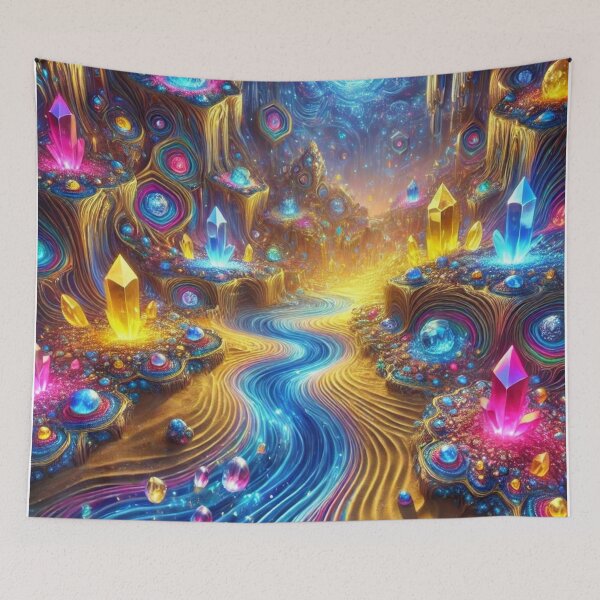 Item preview, "Crystal Caves of Gold – The Infinite Dream Caverns" designed and sold by Meta2Physical.