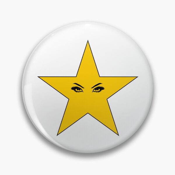 Item preview, STAR, CUTE YELLOW STAR WITH EYES AND BLACK EYE MAKEUP  designed and sold by larissa-myrie.