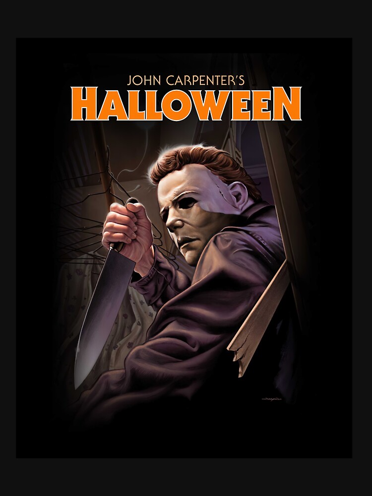 Thumbnail 7 of 7, Essential T-Shirt, Michael Myers 70s horror-- bị remove designed and sold by PontiaGudam.