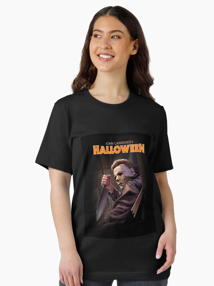 Thumbnail 2 of 7, Essential T-Shirt, Michael Myers 70s horror-- bị remove designed and sold by PontiaGudam.