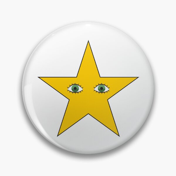 Item preview, STAR, CUTE YELLOW STAR WITH GREEN EYES AND LASHES designed and sold by larissa-myrie.
