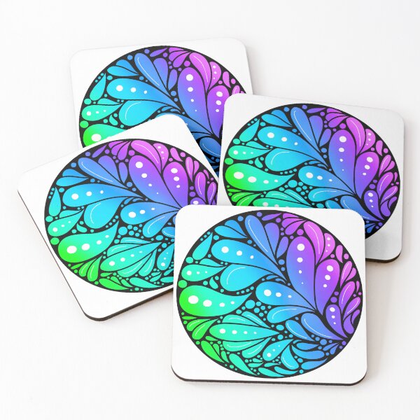 Item preview, Rainbow Zentangle Circle designed and sold by Fern and Quill.