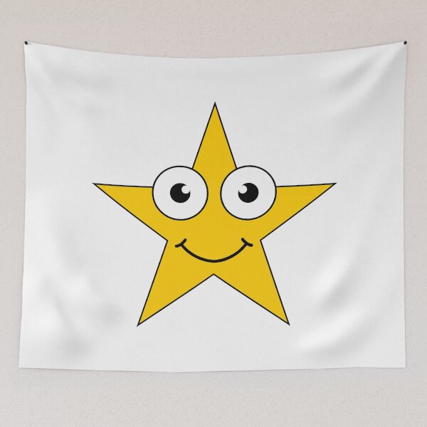 Item preview, STAR, HAPPY YELLOW STAR WITH BIG EYES designed and sold by larissa-myrie.