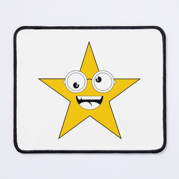 Item preview, STAR, SILLY YELLOW STAR WITH BIG EYES AND GLASSES designed and sold by larissa-myrie.