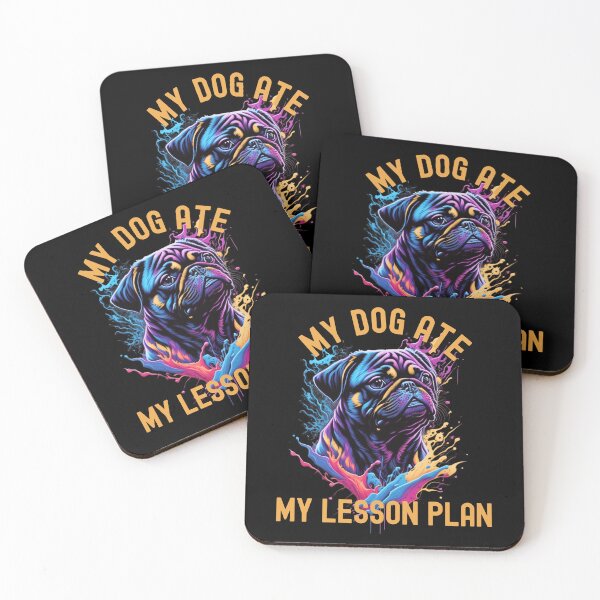 Item preview, My Dog Ate My Lesson Plan | Pug Loving Teacher | Teacher Who Loves Pugs | Teacher Dog Lover | Professor Dog Lover | Educator Dog Lover | Teacher Humor | Pug Dog Teacher | Favorite Teacher Gift designed and sold by jadedscientist.