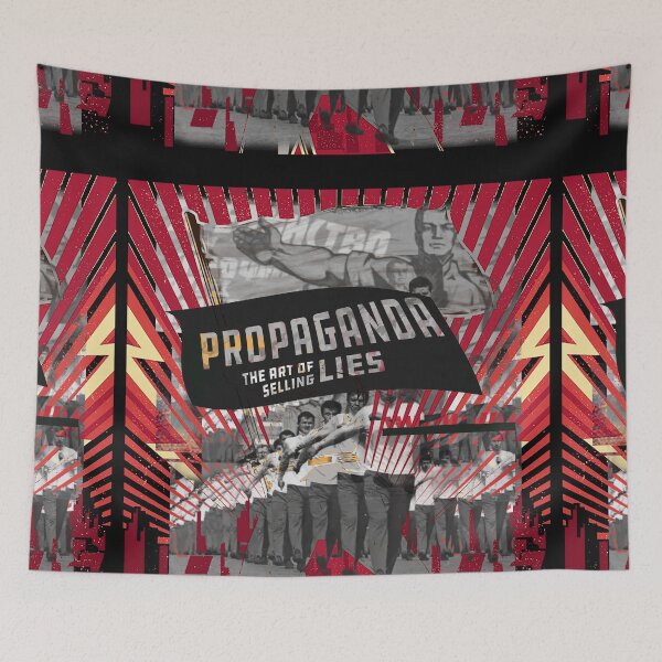 Item preview, Propaganda Communism retro cold war poster Socialist style Communism Americas Enemy designed and sold by AuroraXGreen.