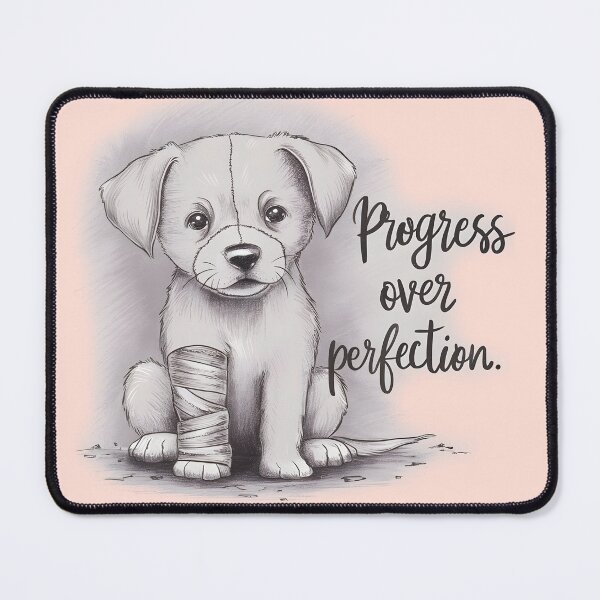 Item preview, Persevering Puppy: Progress Over Perfection designed and sold by KennerTH.