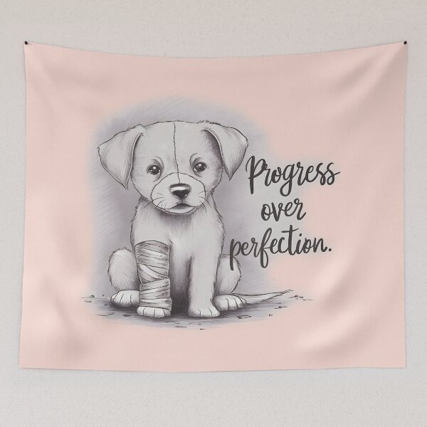 Item preview, Persevering Puppy: Progress Over Perfection designed and sold by KennerTH.