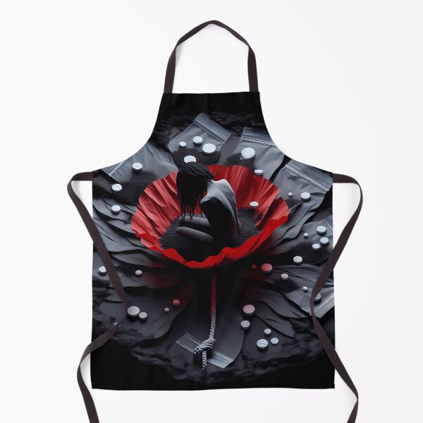 Item preview, Surreal Addiction Horror Poppy Opiate Drugs Pills Poppies Woman Silhouette designed and sold by SomniferumWars.