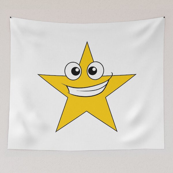 Item preview, STAR, Happy Smiling Funny Yellow Star designed and sold by larissa-myrie.
