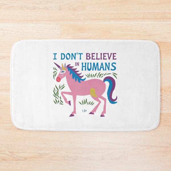 Item preview, I don't believe in Humans, Unicorn, funnyfits70, Humor, Funny designed and sold by FunnyFits70.