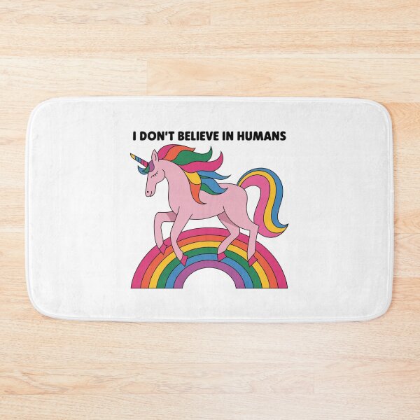 Item preview, I don't believe in Humans, Unicorn, funnyfits70, Humor, Funny designed and sold by FunnyFits70.