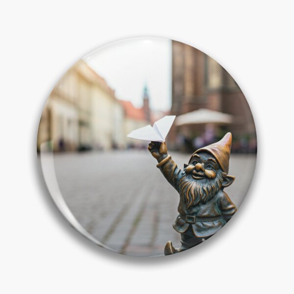 Item preview, Thinking of Wroclaw - Gnome With Paper Airplane designed and sold by Purrfecta.