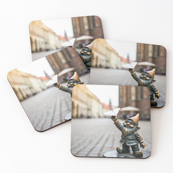 Item preview, Thinking of Wroclaw - Gnome With Paper Airplane designed and sold by Purrfecta.
