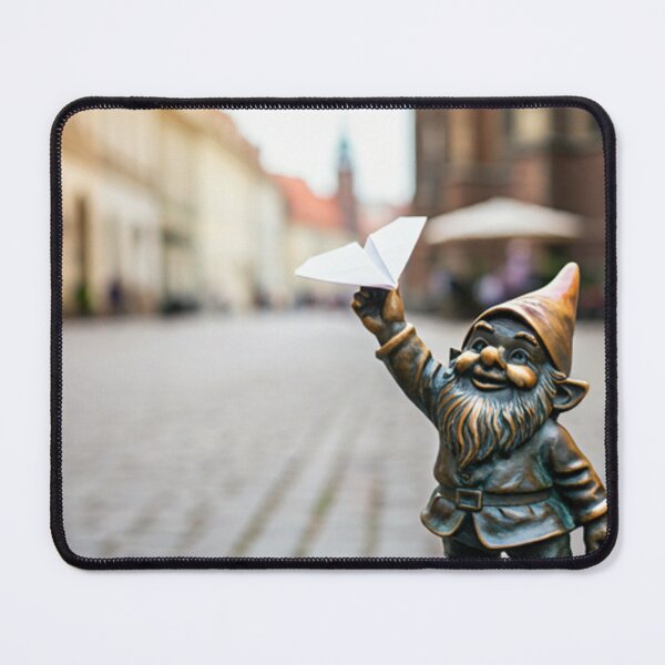 Item preview, Thinking of Wroclaw - Gnome With Paper Airplane designed and sold by Purrfecta.