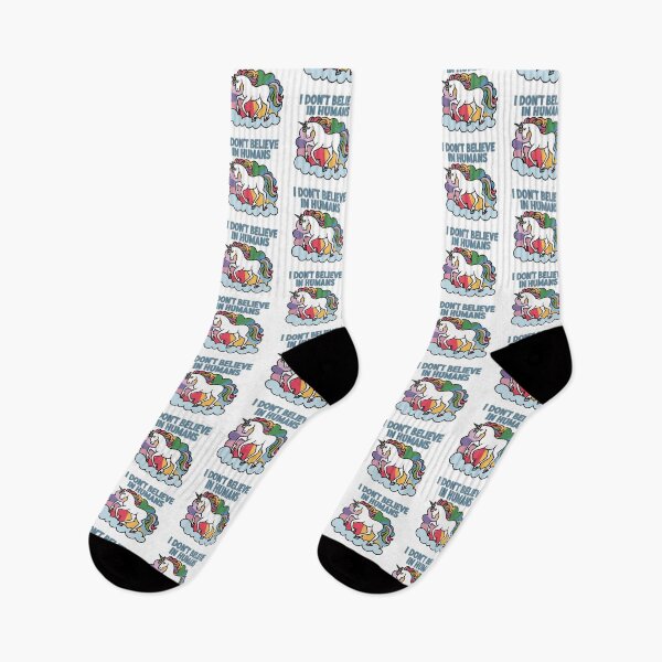 Aperçu de l'œuvre Je ne crois pas aux humains, Licorne, funnyfits70, Humour, Drôle créée et vendue par FunnyFits70.