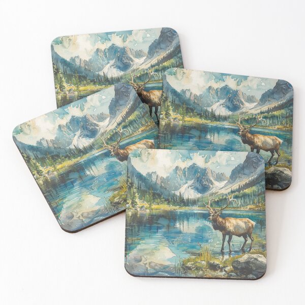 Item preview, Majestic Elk Mountain Scenery  designed and sold by Myra365Art.