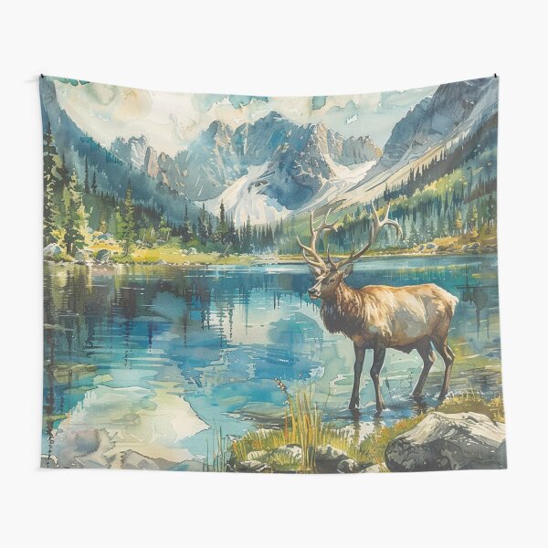 Item preview, Majestic Elk Mountain Scenery  designed and sold by FineArtsPro.