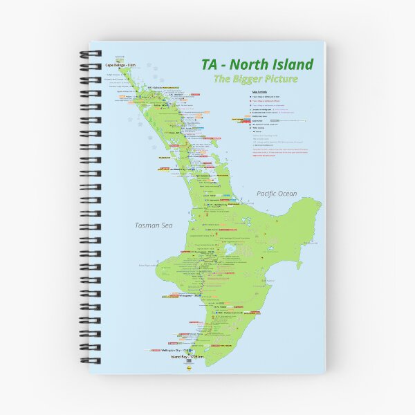 Item preview, Te Araroa New Zealand Hiking Map - North Island designed and sold by Inspiring Maps.