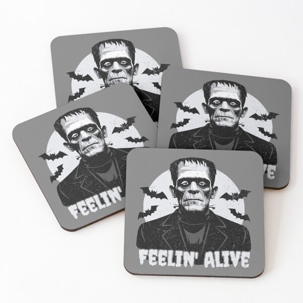 Item preview, Feelin' Alive - Cute Funny Vintage Halloween Frankenstein designed and sold by Urban-Alien.