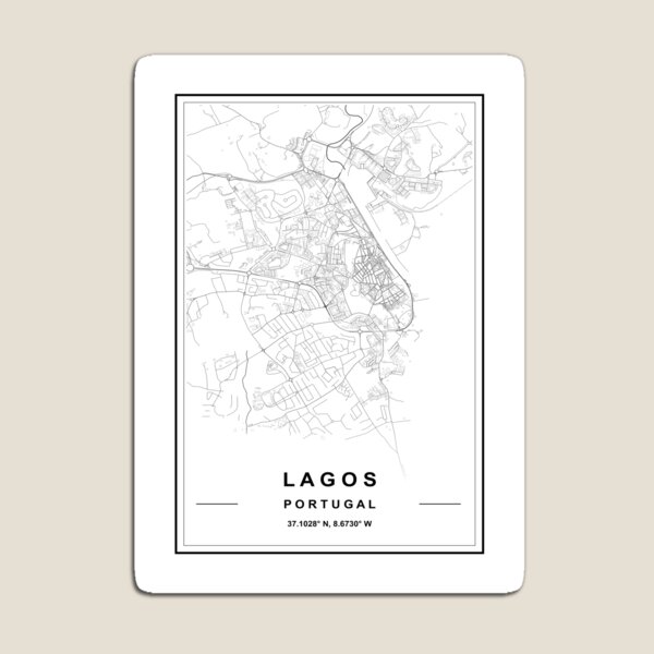 Artikel-Vorschau von Stadtplan von Lagos, designt und verkauft von SHAMPAIN-ART-CO.