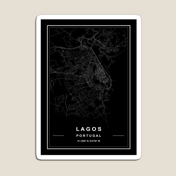 Artikel-Vorschau von Stadtplan von Lagos, designt und verkauft von SHAMPAIN-ART-CO.